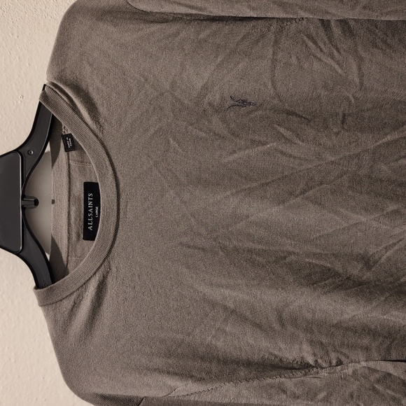 All Saints Safari Taupe (dark gray brown) Wool Sweater. Men's Size Large - Picture 2 of 7